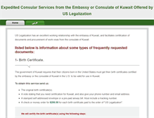 Tablet Screenshot of kuwaitembassy.org
